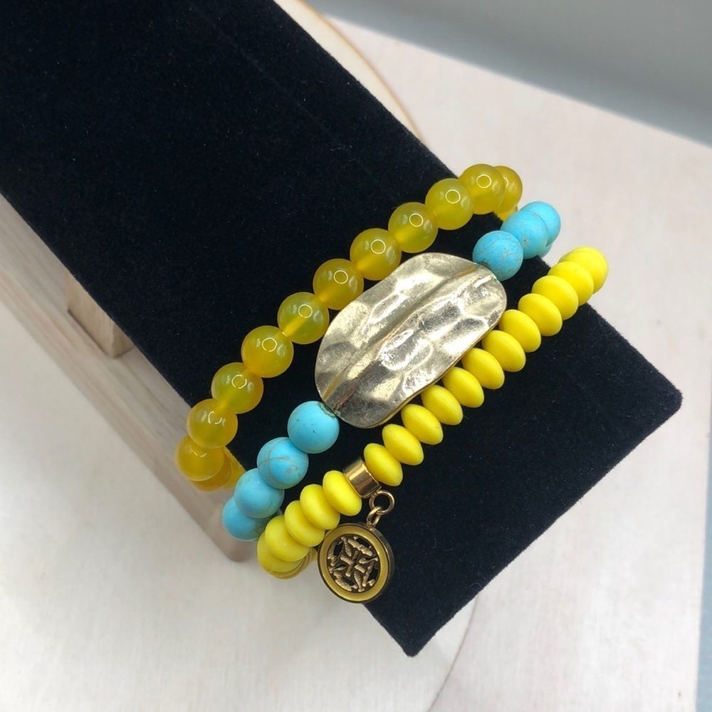Curated bundle layering stackable roll on bracelets Rustic Cuff and more